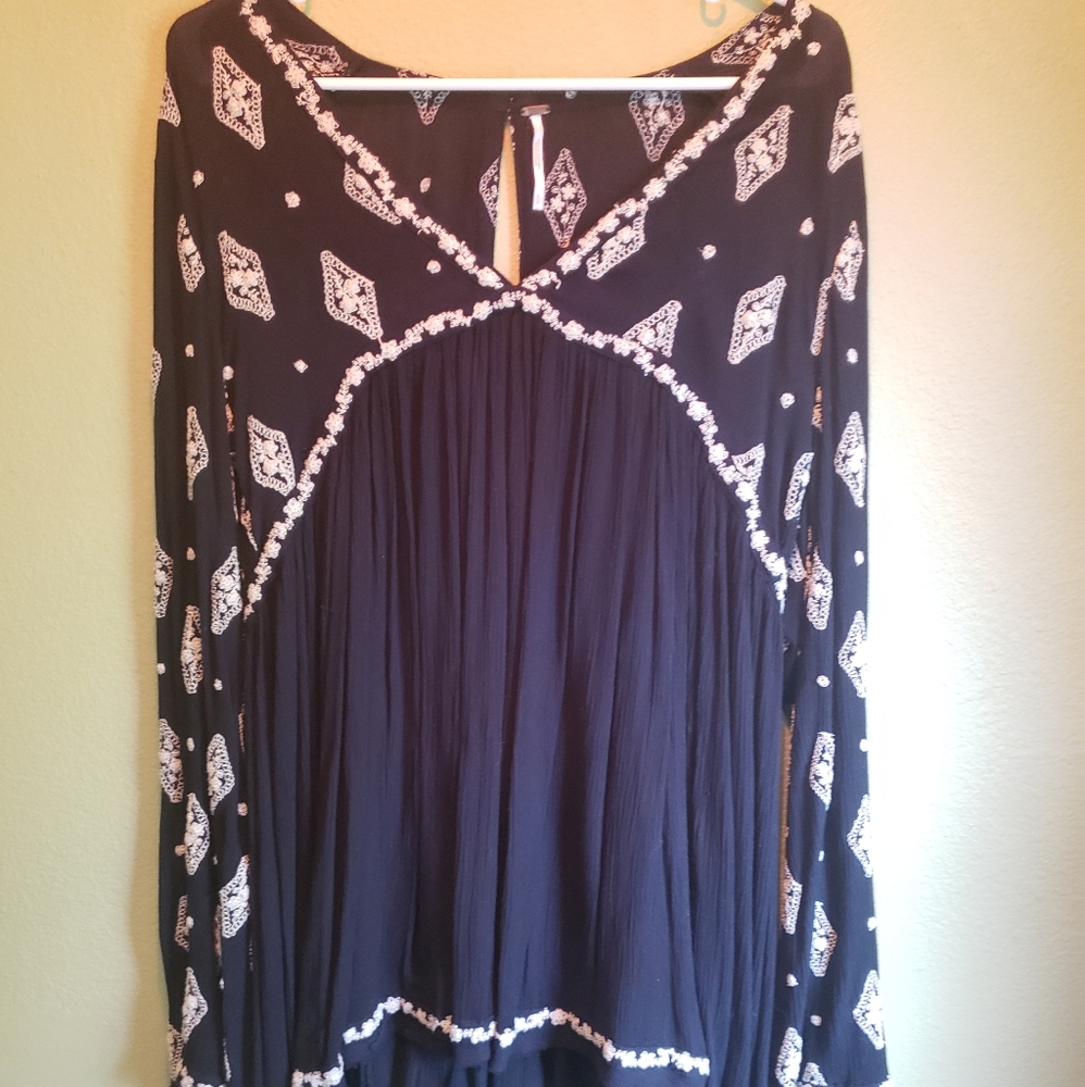 Black & white free people tunic dress- small